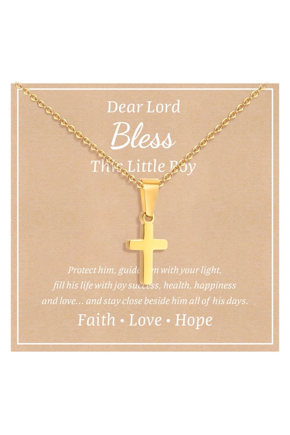 Easter Gift Cross Necklace : Minimalist Gold Plated/Silver Cross Chain Necklace Jewelry Christmas Gift First Communion Baptism Gifts Easter Baskets