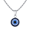 thumbnail image 1 of VNOX Evil Eye Necklaces Blue Turkish Glass Leather Rope Alloy Beads Chain Evil Eye Necklace Nazar Amulet Lucky Protection Chockers Third Eye Chocker for Women Men, 1 of 7