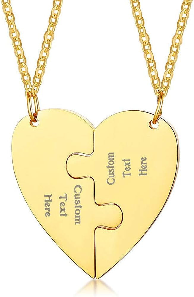 Bronze Engraved Sisters Friends Forever Puzzle Piece Pendant Necklaces For  Best Friend Bbf Friendship, Set Of 5 | Fruugo AE