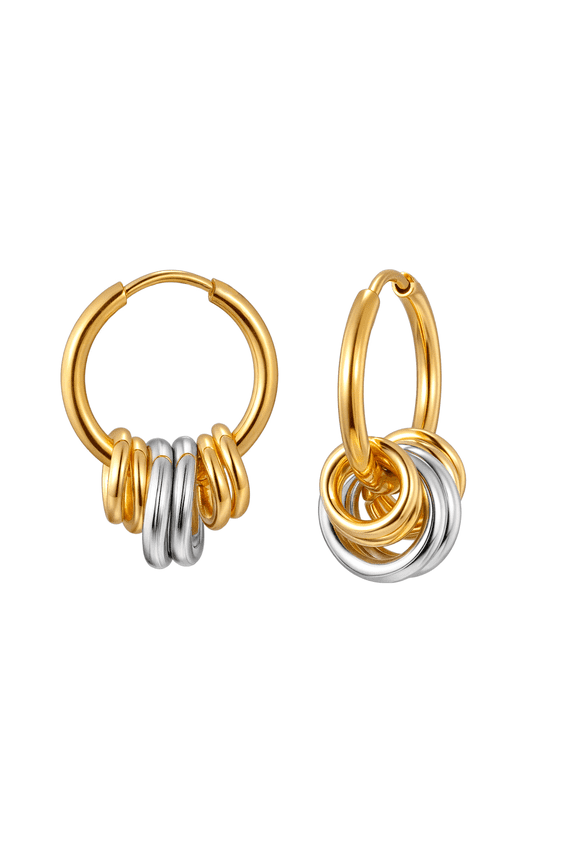 Gold Plating Knot Earrings for Women Gold Silver Earrings Heart Link Drop Dangle Earring Chunky Gold Knotted Statement Jewelry