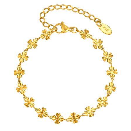 VNOX Gold Stainless Steel Color Daisy Bracelets for Women Cute Flower Adjustable Anklet Jewelry Gifts for Women