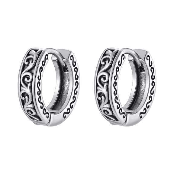 VNOX Hoop Earrings Men Stainless Steel Mens Earrings Hypoallergenic Earrings for Men Gift for Dad