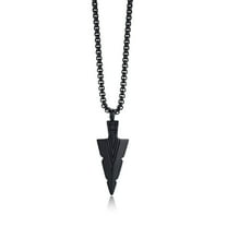 VNOX Mens Urn Necklace for Ashes,Stainless Steel Tribal Spearpoint Arrowhead Memorial Cremation Pendant,Bereavement Keepsakes Jewelry with 24Inches Box Chain