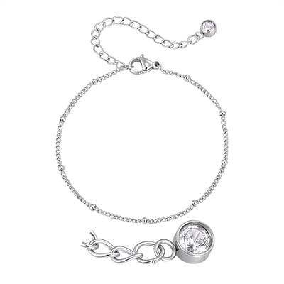 VNOX Women's Minimalist Stainless Steel Beaded Chain Bracelet Silver Tone Dainty Everyday Jewelry Gift