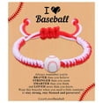 thumbnail image 1 of VNOX Soccer Baseball Basketball Bracelet Gifts, Adjustable Handmade Braided Rope Silicone Bead Wristbands Bracelet, Sports Lover Teens Players Team Accessories Stuff Jewelry Gift for 6-16, 1 of 8