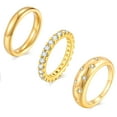 thumbnail image 1 of VNOX Stackable Gold Rings for Women - 14K Gold Plated Rings Set, Non Tarnish Dainty Cubic Zirconia Stack Rings for Women Trendy Jewelry Gift for Her, 1 of 1