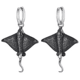 thumbnail image 1 of VNOX Stainless Steel Stingray Dangle Earrings for Men Women Ocean Sea Animal Manta Ray Huggie Hoop Earring Jewelry Gift, 1 of 1