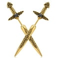 thumbnail image 1 of VNOX Sword Earrings for Men Women, Stainless Steel Gothic Dagger Celtic Knot Irish Studs Earrings, Cool Punk Hip Pop Cubic Zirconia Dangle Goth Screw Spike Earring Jewelry, 1 of 5