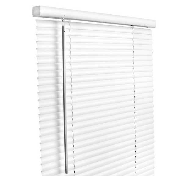 Living Accents 29x64" Static-Resistant Cordless Vinyl Blinds in White