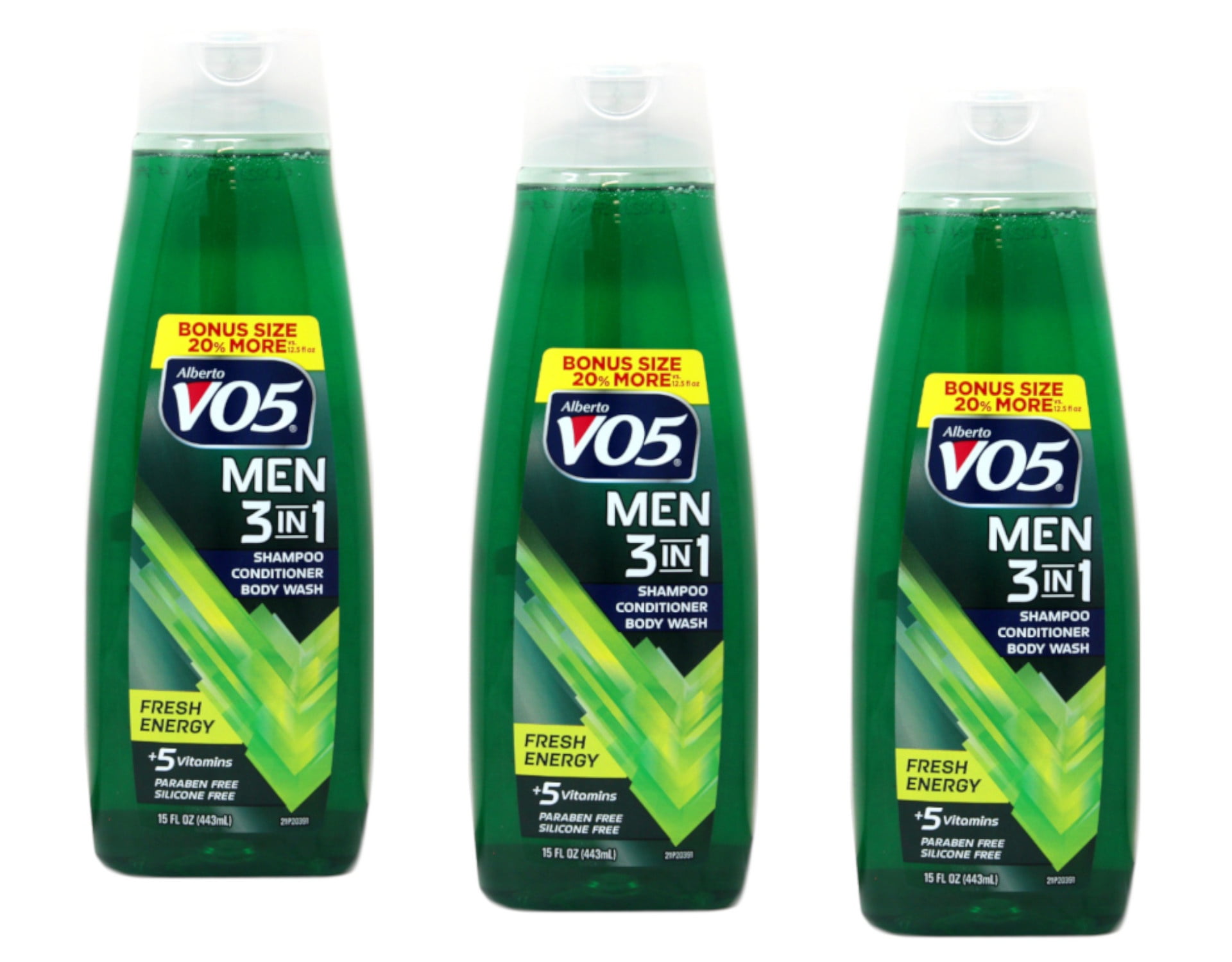 VO5 Alberto Men's 3-in-1 Shampoo Conditioner Body Wash, Fresh