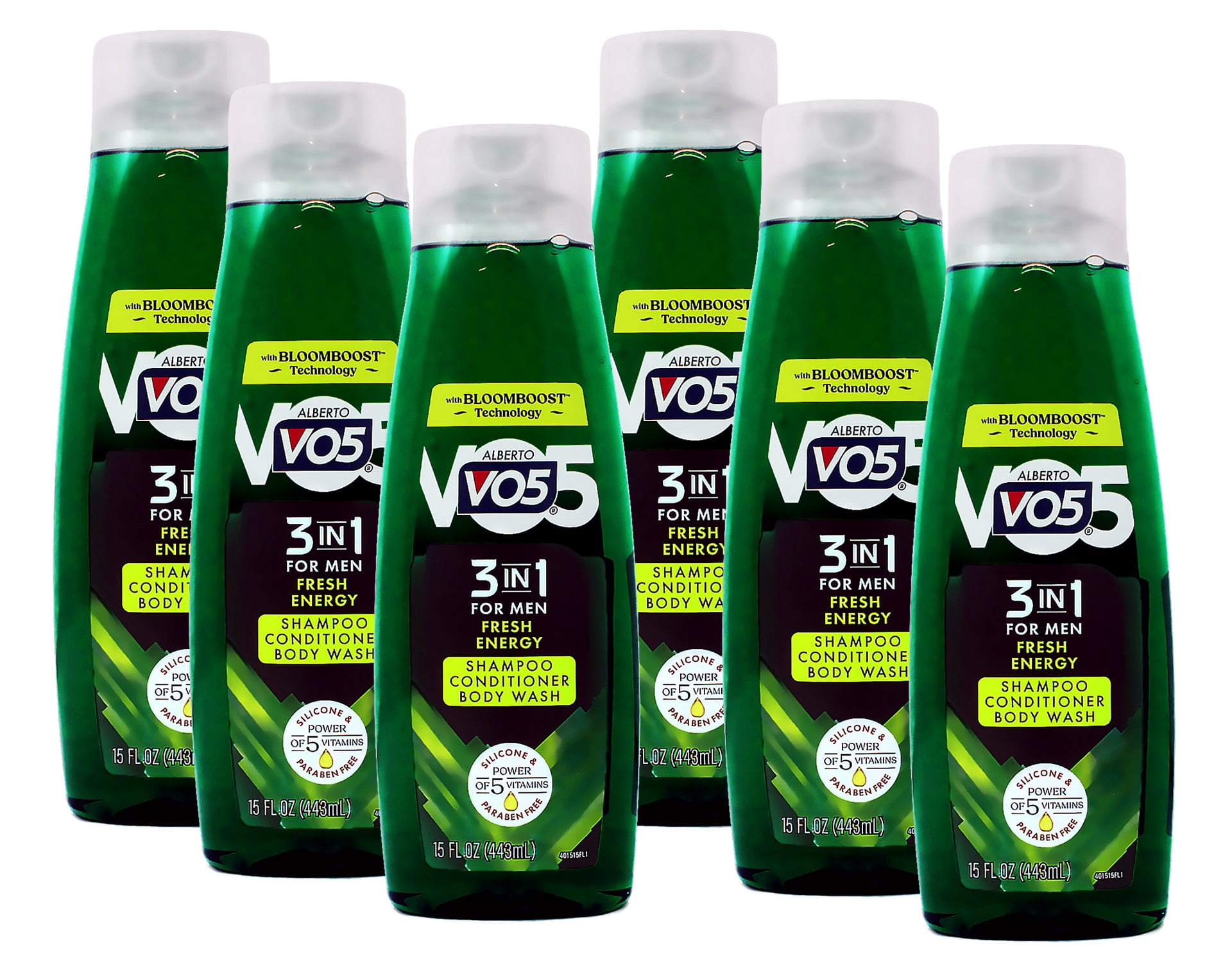 VO5 Alberto Men's 3-in-1 Shampoo, Conditioner, Body Wash, Fresh