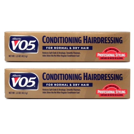 Alberto VO5 Conditioning Hairdressing for Normal/Dry Hair Conditioner, Gold, 1.5 OZ - 2 Pack