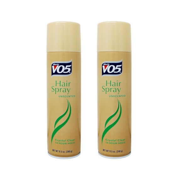 VO5 Crystal Clear Hairspray, Unscented 8.5 oz (Pack of 2)