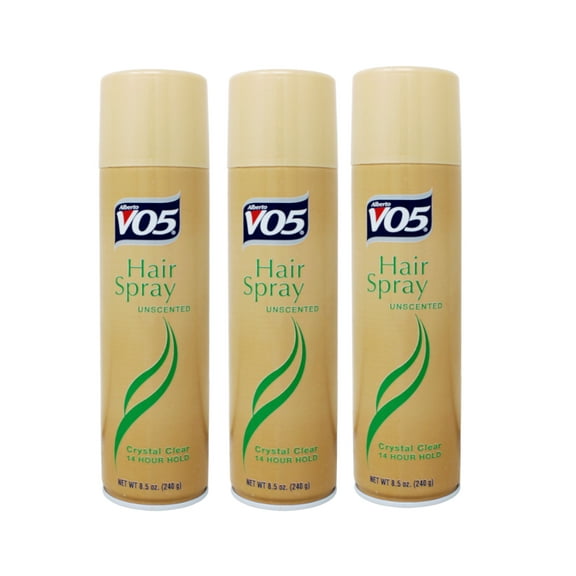 VO5 Crystal Clear Hairspray, Unscented 8.5 oz (Pack of 3)