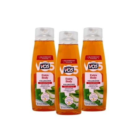 VO5 Extra Body Volumizing Shampoo with Collagen & Aloe, 15 Fl Oz - 3 Pack