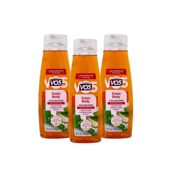 VO5 Extra Body Volumizing Shampoo with Collagen & Aloe, 15 Fl Oz (Pack of 3)