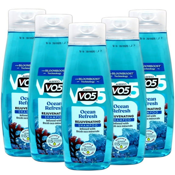 Alberto VO5 Ocean Refresh Rejuvenating Shampoo with Sea Minerals, 15 FL OZ - Pack of 5