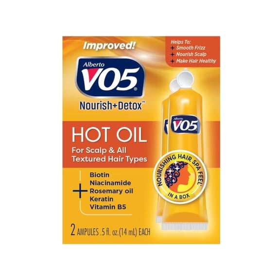 VO5 Hot Oil Therapy Moisturizing Hot Oil Hair Treatment, 2 Piece