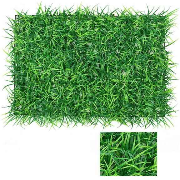VOAVEKE Artificial Grass,Fake Grass,Green Plant Wall Simulation Plant Wall Decoration Living Room Interior Background Flower Wall Green Wall Hanging Plastic Fake LawnDoor Fence Fence Protection