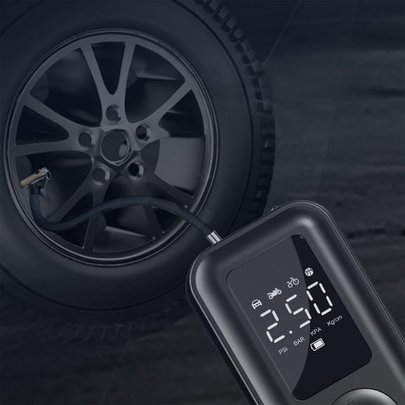 VOAVEKE Car Accessories,Wired Portable Intelligent Digital Monitoring Tire Pressure LED Lighting Tire Blast Pump