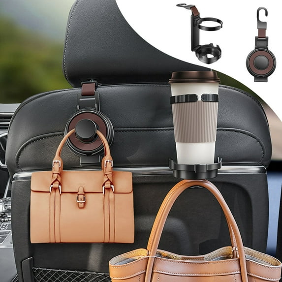 VOAVEKE Car Water Bottle Holders Car Mounted Multifunctional Hook Cup Support Mobile Phone Support Rear Car Hook Car Storage Rack