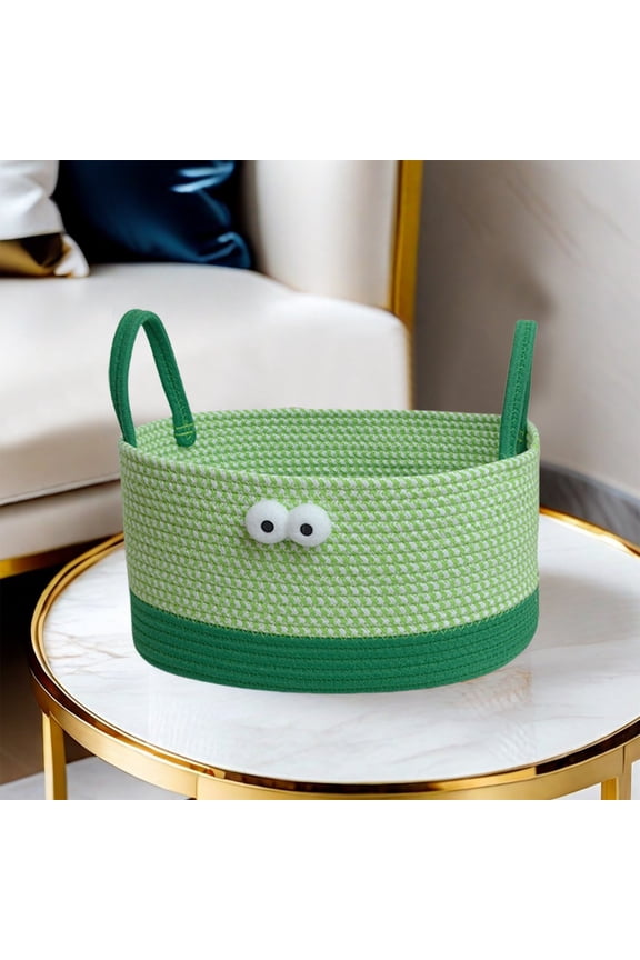 Desk Organizer, Pantry Organizers and Storage, Desktop Storage Basket Woven Storage Basket Cotton Thread Storage Basket