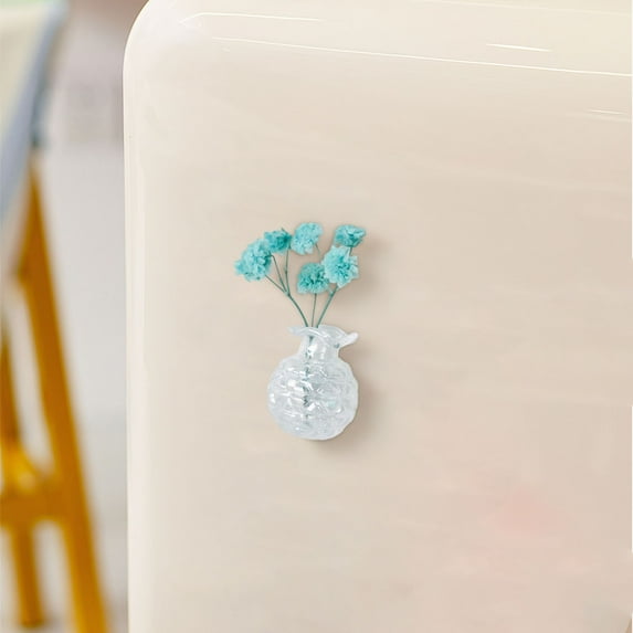 VOAVEKE Easter Decorations, Summer Decorations for Home, Mini Ceramic Vase Refrigerator Sticker Magnet Three-dimensional Side Decoration