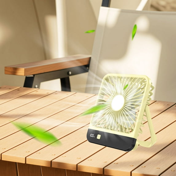 VOAVEKE Fan For Bedroom,New USB Fan Rechargeable Long-life Home Silent Super Powerful Folding Desktop Electric Fan