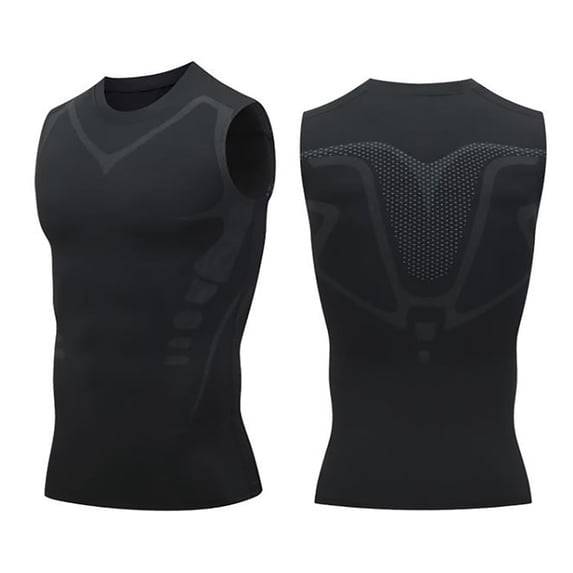 VOAVEKE Gynecomastia Compression Shirts,Saunas Shirt,Ionic Shaping Vests, Guys Men's Chest Gynecomastia Compression Top To Build A Body