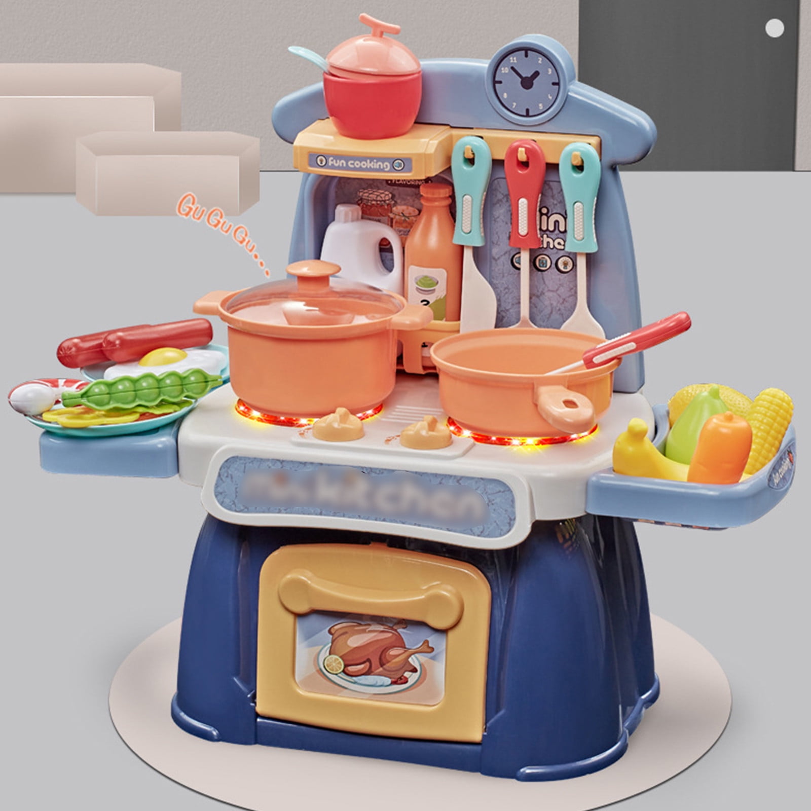 Little Tikes Wood Pizza Restaurant Playset 20 Piece Set with Lights Sounds Ages 3 Walmart