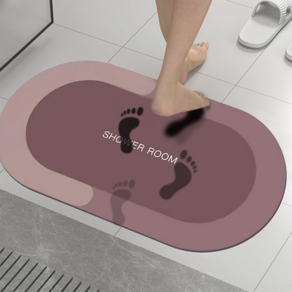 VOAVEKE Non Slip Mat,Shower Mat,Bath Rug, Super Absorbent Quick Dry, Backing Non Slip ,Washable Bathroom Floor Mats, Shower Rug For In Front Of Bathtub,Shower Room (16x24)