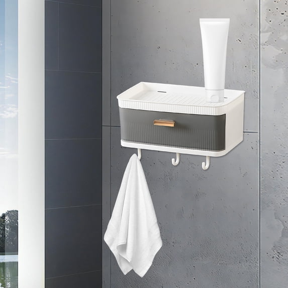 VOAVEKE Pantry Organizers and Storage, Closet Organizers and Storage, Bathroom Shelf Multi Functional Sink Balcony Bathroom Toilet Kitchen Wall Hanging Storage Basket
