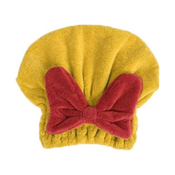 VOAVEKE Shower Cap,Shower Cap For Women,Super Absorbent Hair Towel Wrap For Wet Hair,Coral Velvet New Bow Dry Hair Cap Bath Cap Absorbs Water And Dries Quickly