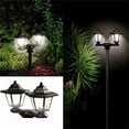 thumbnail image 1 of VOAVEKE Solar Lights For Outside,Outdoor Post Lights Waterproofs Decorative Floor Lamp Vintage For Patio Garden Backyard Front/Back Door Two Post Headlights Solar Floor Lamps, 1 of 5