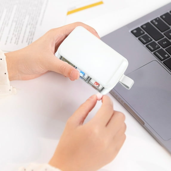 VOAVEKE Storage Bags,Storage And Organization,Storage Box Portable Box 3 Compartments Drug Storage Box Plastic Slide Cover Case Travel Compact Organizer Sealed Box Family Box Med