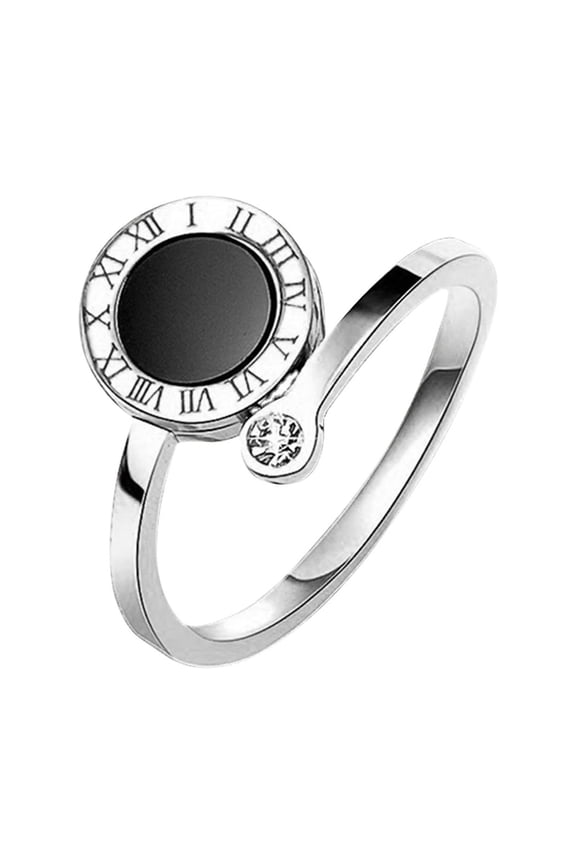 Summer Decorations For Home Digital Titanium Steel Ring Open Diamond Tail Ring Finger Ring