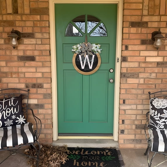 VOAVEKE Summer Decorations For Home,Last Name Year Round Front Door Wreath Decorative Hanging Plaques In Front Of The Door