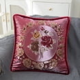 thumbnail image 1 of VOAVEKE Summer Pillow Covers 18X18, Couch Pillow Covers, 17.7 Inches 45cm Wide Wide Pack Of European Emboss Flower Pillows Sofa Waist Cushions Car Bedrooms Home Backrests Pillowcases, 1 of 5