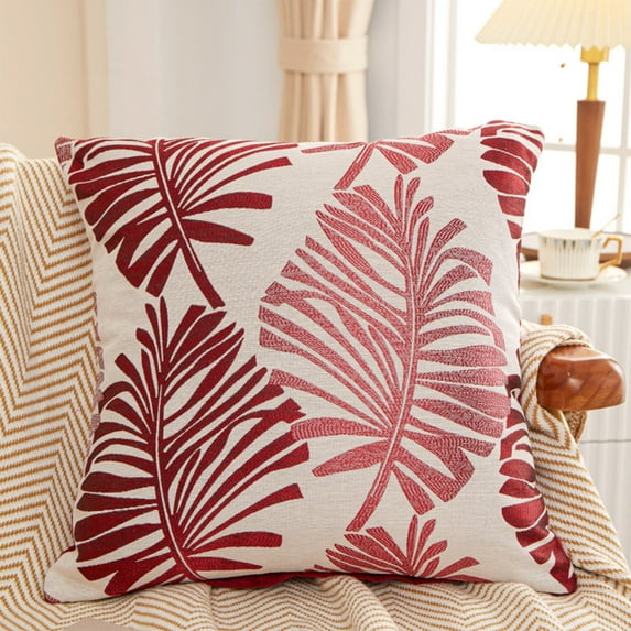 VOAVEKE Summer Pillow Covers 18X18, Couch Pillow Covers, Palm Leaf Pillow Cover Bedside Sofa Large Pillow Cushion Beach Style