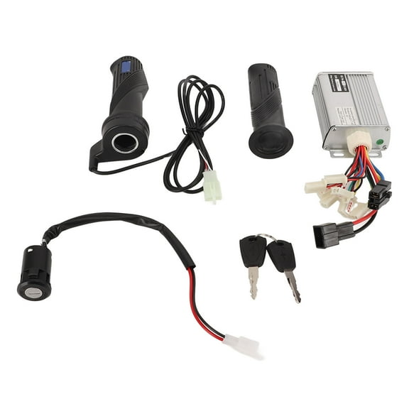VOBOR 48V 1000W Brushed Speed Controller Kit with Throttle Twist Grip Lock Key for Electric Bike Tricycle Scooter Brushed Controller