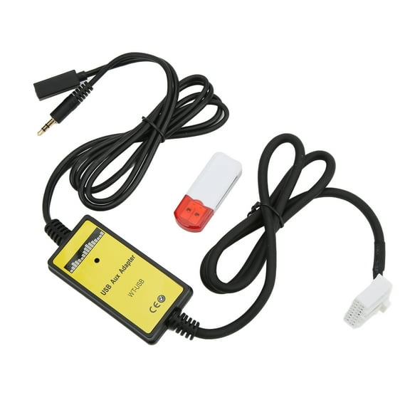 VOBOR Car Audio Auxiliary Adapter USB Digital Music CD Changer Replacement for CX7 2007‑2008 USB AUX Adapter