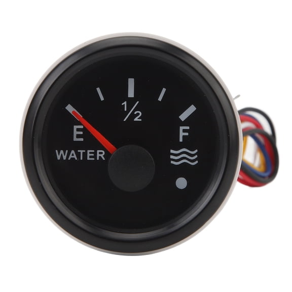 VOBOR Water Level Gauge 52mm,DC9-32V,E-1/2-F,Boat Water Tank Level Indicator Gauge with 7 Colors Backlight for RVs,yachts,fishing boats,ships(CX2069B)