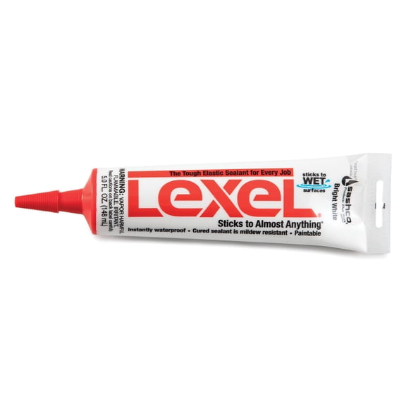 Sashco Lexel Caulk Sealant - Weatherproof, Silicone - White