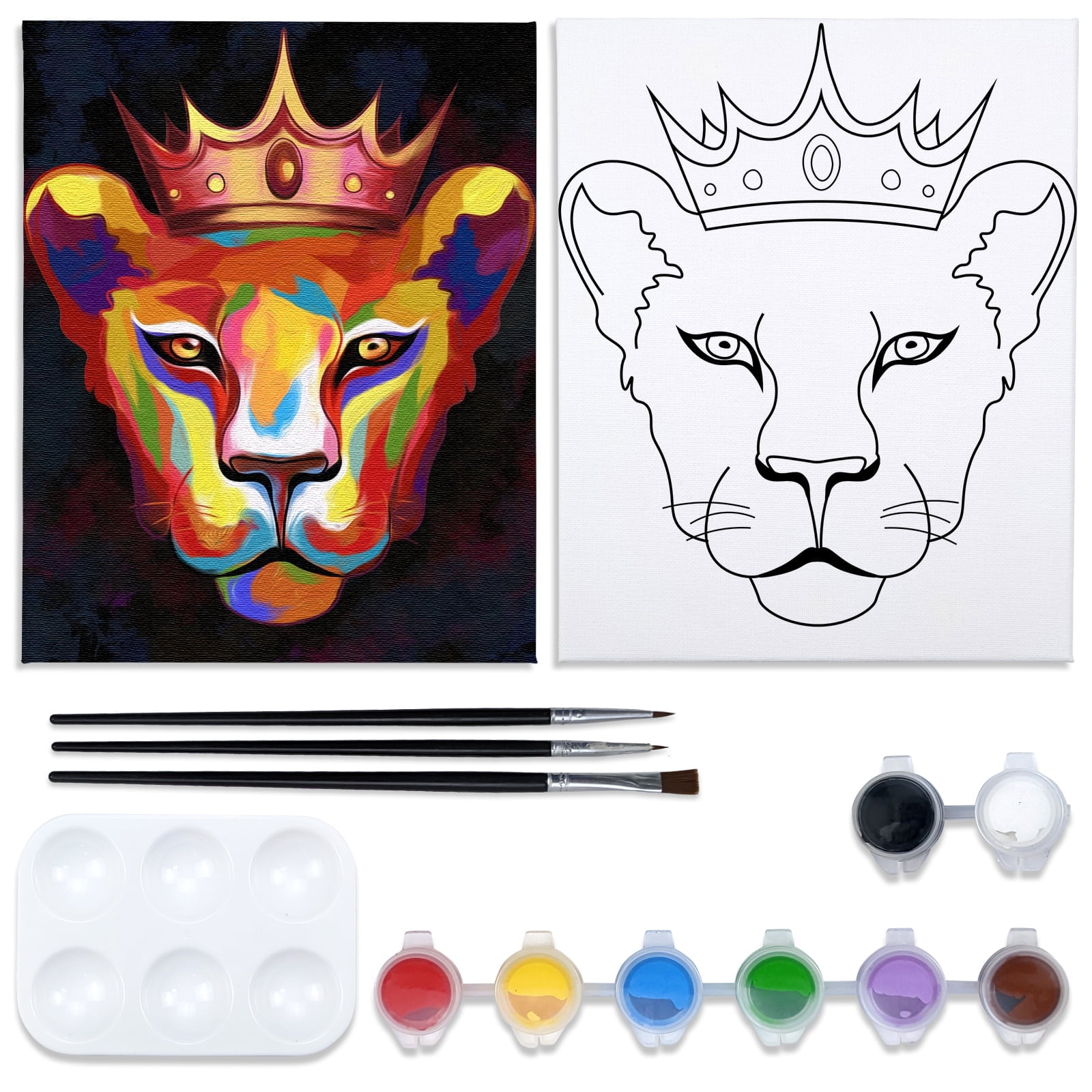 VOCHIC Canvas Painting Kit Pre Drawn Canvas for Painting for Adults ...