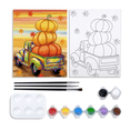 thumbnail image 1 of VOCHIC Canvas Painting Kit Pre Drawn Canvas for Painting for Adults Party Party Kits Paint and Sip Party Supplies 8x10 Canvas to Paint Pumpkin Truck 8 Acrylic Colors,3 Brush,1 Pallet Paint Art Set, 1 of 5