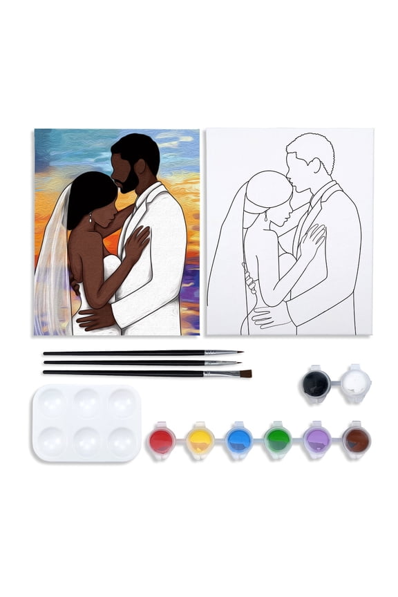Canvas Painting Kit Pre Drawn Canvas for Painting for Adults Party Party Kits Paint and Sip Party Supplies 8x10 Marry Canvas