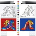 thumbnail image 1 of VOCHIC Couples Paint Party Kits Pre Drawn Canvas for Adults for Paint and Sip Date Night Games for Couples Painting kit 8x10 Crown High Heel Sneakers（2pack）, 1 of 6