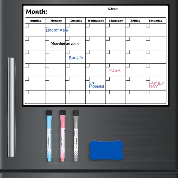VOCHIC Magnetic Calendar for Fridge Dry Erase Calendar 16.9" X 11.8" Kitchen Decor