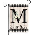 thumbnail image 1 of VOCHIC Monogram Letter M Initial Garden Flag 12x18 Welcome Initial Family Last Name Personalized Sweet Home Flag Outdoor Decoration (ONLY FLAG), 1 of 6