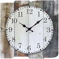 thumbnail image 1 of VOCOO 12'' Retro Wooden Wall Clock, SquareFarmhouse Analog Wall Clock Battery Operated, Silent Non-Ticking ,Home Decorations (with Hook), 1 of 7
